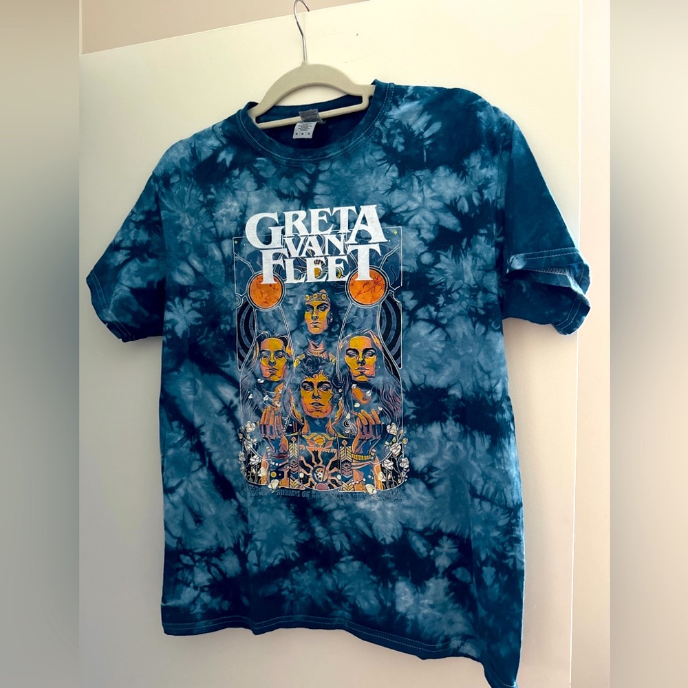 Greta van Fleet, blue, medium, rock tee